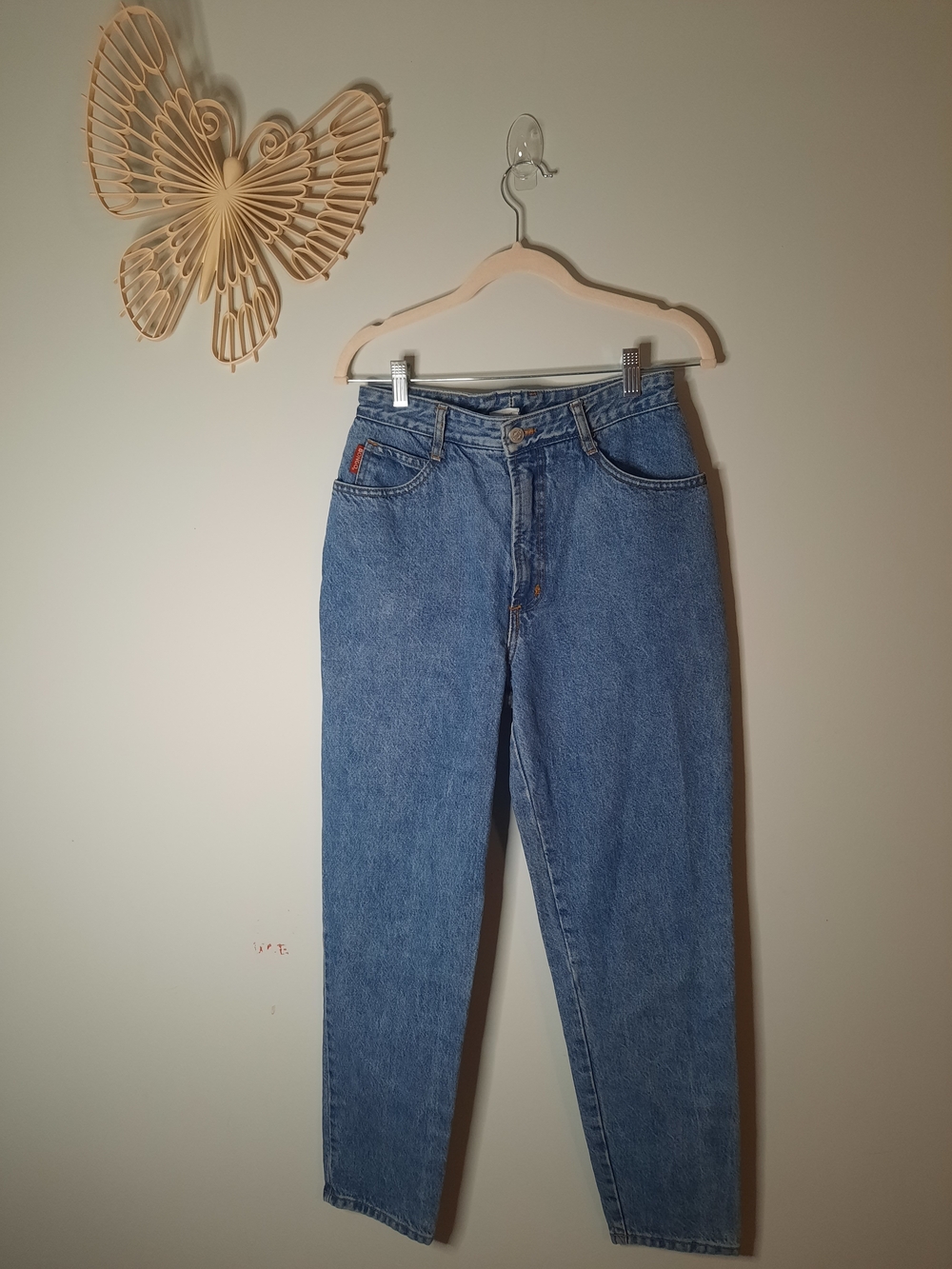 VNTG BONGO Sz 9 High-Rise Blue Denim Jeans for Women, 90s, Y2k, Skinny Straight